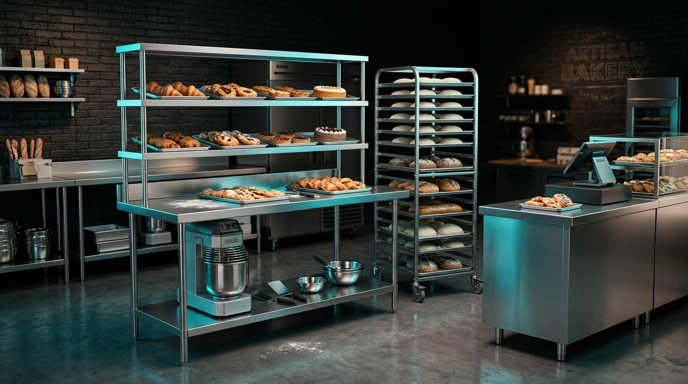 Muebles en acero inoxidable para panadería, pastelería y heladería en Pereira y Eje Cafetero