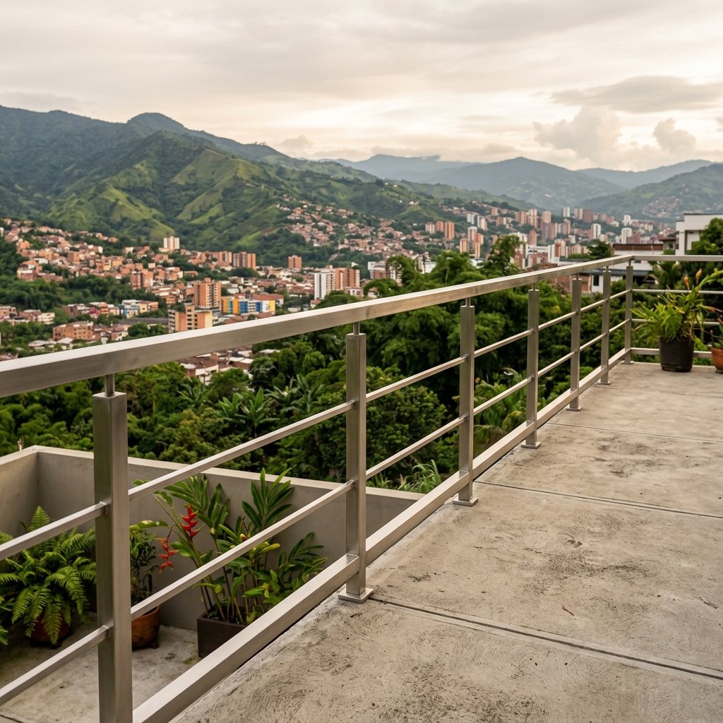 Pasamanos y barandas en acero inoxidable para escaleras y balcones en Pereira